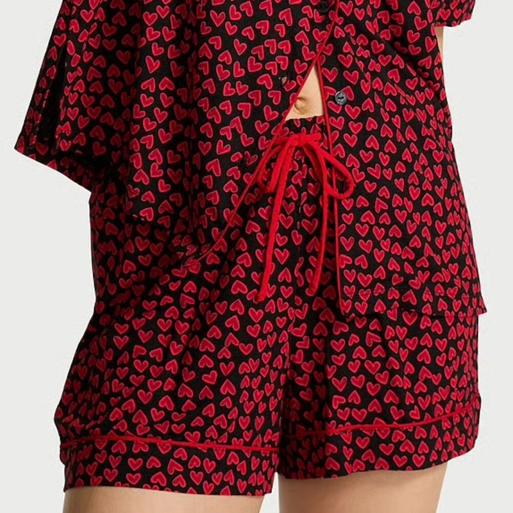 NEW! Victoria's Secret So Soft Modal Heart Print PJ Shorts